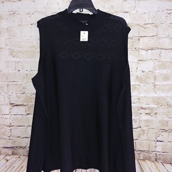 Lane Bryant Sweaters - 💜{Lane Bryant} mock neck lace yoke
